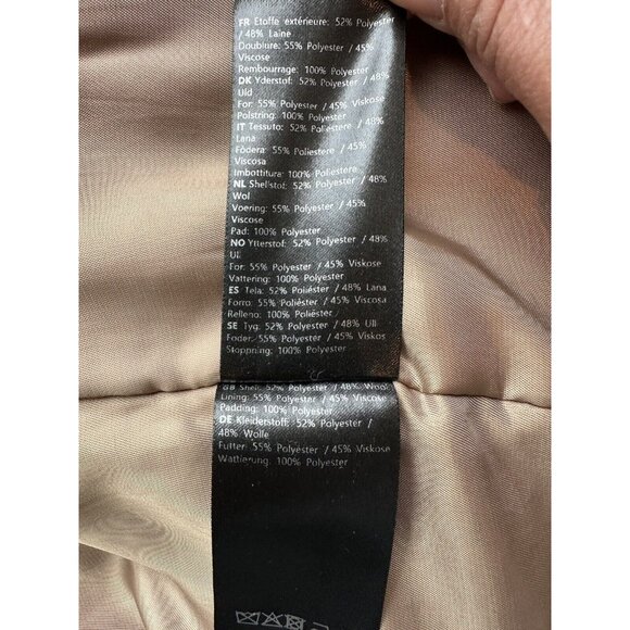 Samson & Samsoe Hoff Jacket Khaki Teddy Wool Coat Small - Picture 13 of 15